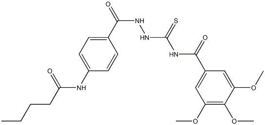 3,4,5-trimethoxy-N-({2-[4-(pentanoylamino)benzoyl]hydrazino}carbothioyl)benzamide