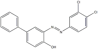 3-[(E)-2-(3,4-dichlorophenyl)diazenyl][1,1'-biphenyl]-4-ol Struktur