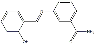 3-{[(E)-(2-hydroxyphenyl)methylidene]amino}benzamide Structure