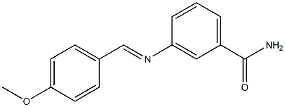 3-{[(E)-(4-methoxyphenyl)methylidene]amino}benzamide