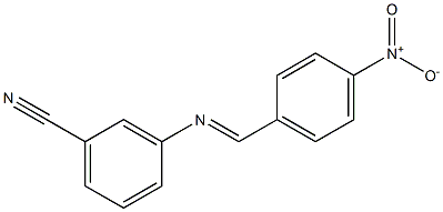 3-{[(E)-(4-nitrophenyl)methylidene]amino}benzonitrile Struktur