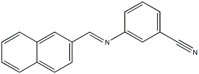 3-{[(E)-2-naphthylmethylidene]amino}benzonitrile Structure