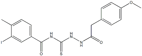 3-iodo-N-({2-[2-(4-methoxyphenyl)acetyl]hydrazino}carbothioyl)-4-methylbenzamide