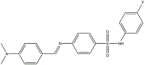 4-({(E)-[4-(dimethylamino)phenyl]methylidene}amino)-N-(4-fluorophenyl)benzenesulfonamide