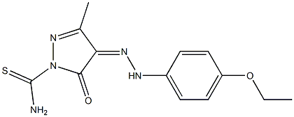 4-[(Z)-2-(4-ethoxyphenyl)hydrazono]-3-methyl-5-oxo-1H-pyrazole-1(5H)-carbothioamide