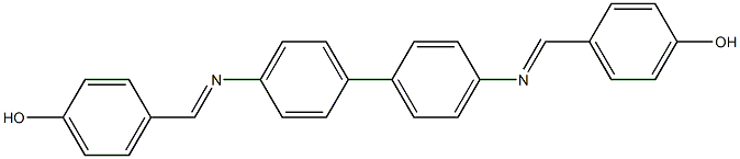 4-{[(4'-{[(E)-(4-hydroxyphenyl)methylidene]amino}[1,1'-biphenyl]-4-yl)imino]methyl}phenol 化学構造式