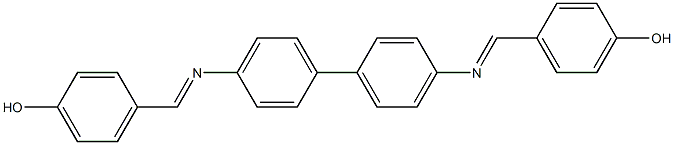 4-{[(4'-{[(E)-(4-hydroxyphenyl)methylidene]amino}[1,1'-biphenyl]-4-yl)imino]methyl}phenol,,结构式