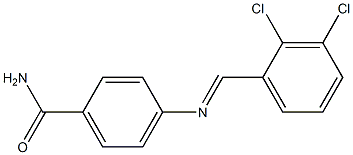 4-{[(E)-(2,3-dichlorophenyl)methylidene]amino}benzamide Struktur