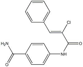 4-{[(Z)-2-chloro-3-phenyl-2-propenoyl]amino}benzamide