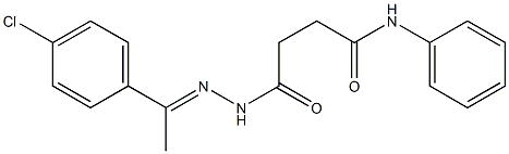 4-{2-[(E)-1-(4-chlorophenyl)ethylidene]hydrazino}-4-oxo-N-phenylbutanamide Struktur