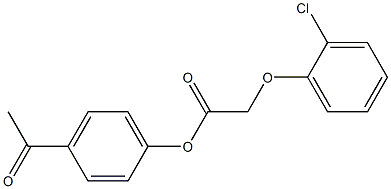 4-acetylphenyl 2-(2-chlorophenoxy)acetate Struktur
