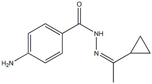 4-amino-N'-[(Z)-1-cyclopropylethylidene]benzohydrazide Struktur