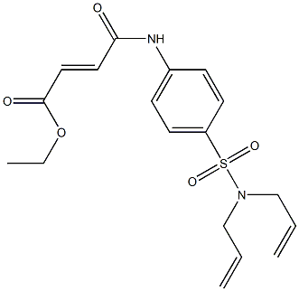 ethyl (E)-4-{4-[(diallylamino)sulfonyl]anilino}-4-oxo-2-butenoate,,结构式