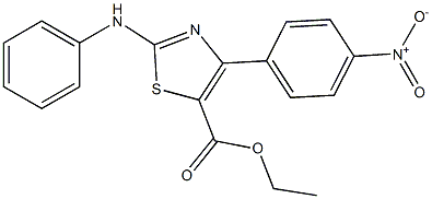 ethyl 2-anilino-4-(4-nitrophenyl)-1,3-thiazole-5-carboxylate,,结构式