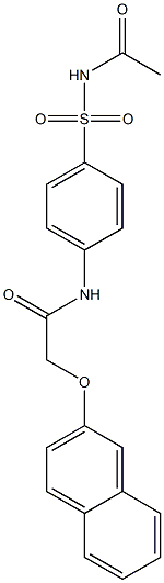 N-{4-[(acetylamino)sulfonyl]phenyl}-2-(2-naphthyloxy)acetamide 结构式