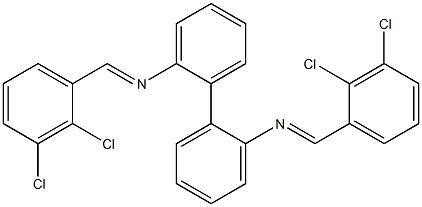  N-[(E)-(2,3-dichlorophenyl)methylidene]-N-(2'-{[(E)-(2,3-dichlorophenyl)methylidene]amino}[1,1'-biphenyl]-2-yl)amine