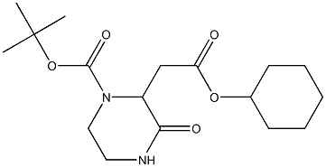 tert-butyl 2-[2-(cyclohexyloxy)-2-oxoethyl]-3-oxo-1-piperazinecarboxylate|