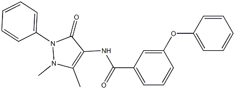  N-(1,5-dimethyl-3-oxo-2-phenyl-2,3-dihydro-1H-pyrazol-4-yl)-3-phenoxybenzenecarboxamide