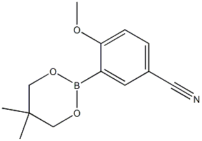 3-(5,5-Dimethyl-1,3,2-dioxaborinan-2-yl)-4-methoxybenzonitrile Structure