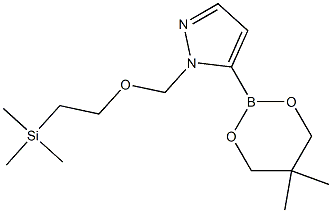 5-(5,5-Dimethyl-1,3,2-dioxaborinan-2-yl)-1-{[2-(trimethylsilyl)ethoxy]methyl}-1H-pyrazol Structure
