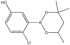 4-Chloro-3-(4,4,6-trimethyl-1,3,2-dioxaborinan-2-yl)phenol Structure