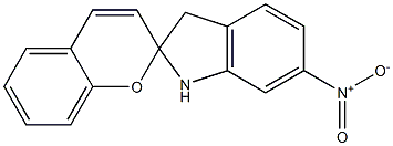 6-硝基吲哚啉螺苯并吡喃, , 结构式