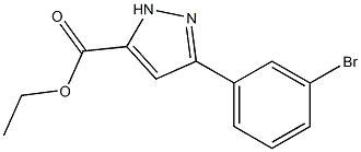 Ethyl 3-(3-bromophenyl)-1H-pyrazole-5-carboxylate ,97% 化学構造式