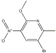 3-Bromo-6-methoxy-2-methyl-5-nitropyridine ,99% Structure