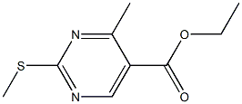 4-甲基-2-甲硫基-嘧啶-5-甲酸乙酯,,结构式