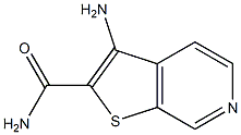 3-Aminothieno[2,3-c]pyridine-2-carboxylic acid amide 化学構造式
