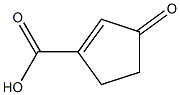 3-Oxo-cyclopent-1-enecarboxylic acid Struktur