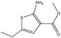2-氨基-5-乙基噻吩-3-甲酸甲酯, , 结构式