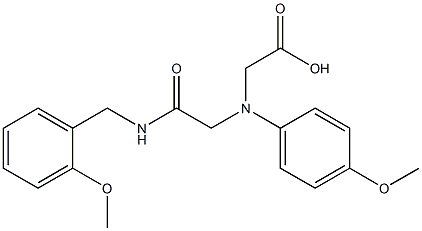 [{2-[(2-methoxybenzyl)amino]-2-oxoethyl}(4-methoxyphenyl)amino]acetic acid Struktur