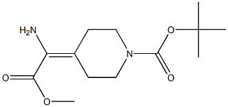 tert-butyl 4-(1-amino-2-methoxy-2-oxoethylidene)piperidine-1-carboxylate Structure