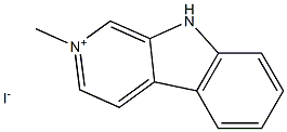 2-Methyl-9H-pyrido[3,4-b]indol-2-ium iodide 结构式