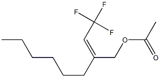 Acetic acid (Z)-2-(2,2,2-trifluoroethylidene)octyl ester Structure