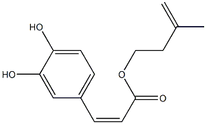 (Z)-3-(3,4-Dihydroxyphenyl)propenoic acid 3-methyl-3-butenyl ester Structure