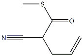 2-Cyano-4-pentenethioic acid S-methyl ester Structure