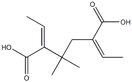 Bis[(E)-2-butenoic acid]1,1-dimethylethylene ester Structure