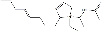 1-[1-(Acetylamino)ethyl]-1-ethyl-2-(4-octenyl)-3-imidazoline-1-ium Structure