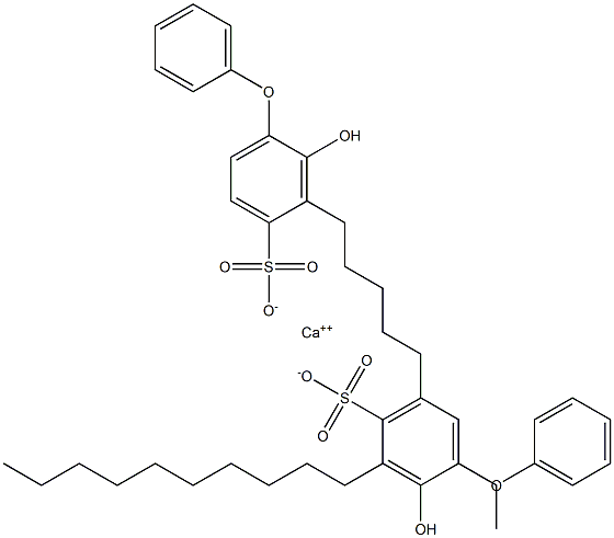 Bis(2-hydroxy-3-decyl[oxybisbenzene]-4-sulfonic acid)calcium salt Structure