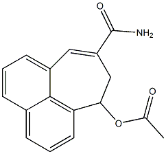 10-アセチルオキシ-9,10-ジヒドロシクロヘプタ[de]ナフタレン-8-カルボアミド 化学構造式