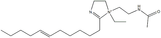 1-[2-(Acetylamino)ethyl]-1-ethyl-2-(6-undecenyl)-2-imidazoline-1-ium Structure