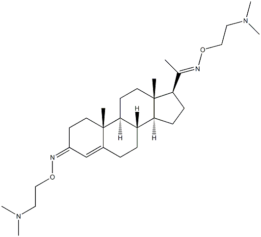 (3Z,20E)-Progesterone bis[O-[2-(dimethylamino)ethyl]oxime] Structure