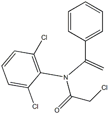 N-[1-(フェニル)ビニル]-N-(2,6-ジクロロフェニル)-2-クロロアセトアミド 化学構造式