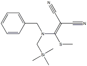[[N-(Trimethylsilylmethyl)benzylamino](methylthio)methylene]malononitrile Structure