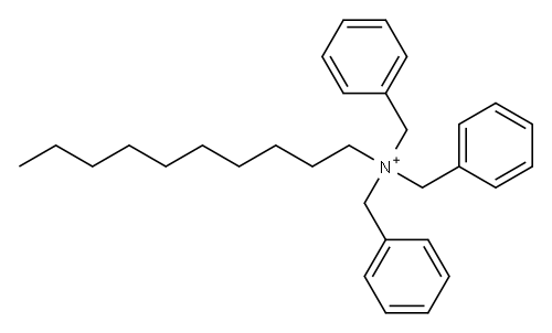 デシルトリベンジルアミニウム 化学構造式