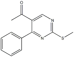 5-Acetyl-2-(methylthio)-4-phenylpyrimidine 结构式