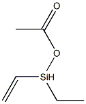 Acetic acid (ethenylethylsilyl) ester Structure