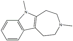 1,2,3,4,5,6-Hexahydro-3,6-dimethylazepino[4,5-b]indole 结构式